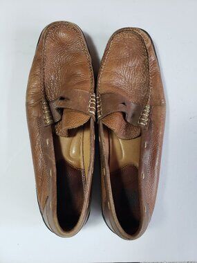 J & M Brown Leather Loafers - Sz 13